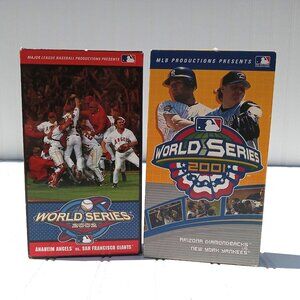 World Series VHS Tapes 2001 Diamondbacks New York Yankees 2001 Angels Giants Vtg